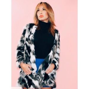 Faux fur coat